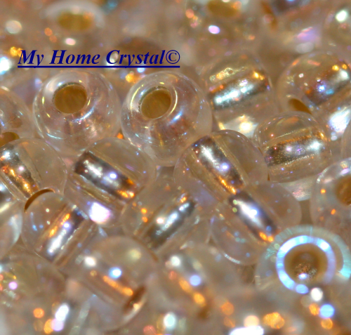 Rocailles 4,5mm "crystal ab"
