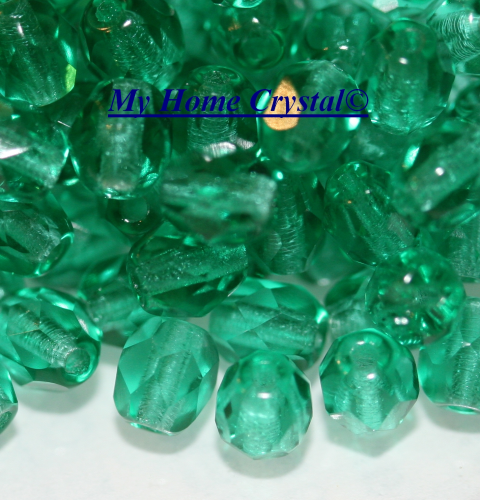 Glasschliffperle transp. emerald 4mm