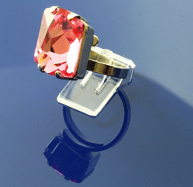 1-Stein Glamour Ring, Rose,