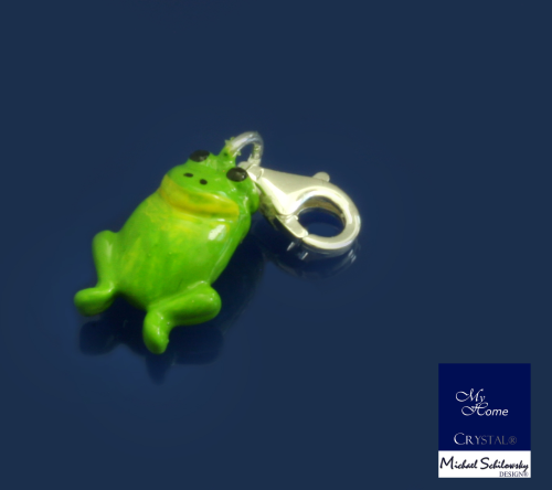 Charm Anhänger   " Frosch Emaille"