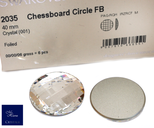 2035 Chessboard Circle FB, 40mm Crystal