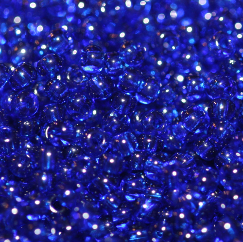 Mini Rocailles 1mm "transp.  d´ blau"