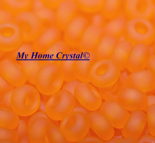 Rocailles 2,6mm "transparent matt orange"