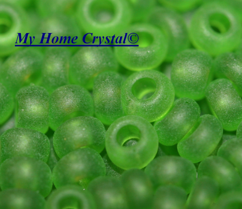 Rocailles 2,6mm "transparent matt grün"