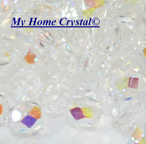 Glasschliffperle kristall AB 4mm