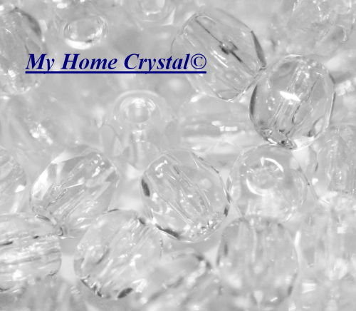 Glasschliffperle transp. kristall  8mm