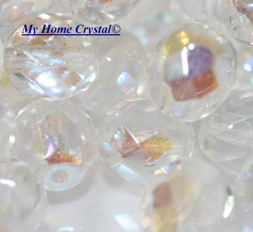 Glasschliffperle kristall AB 8mm