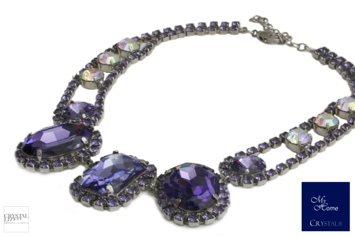 Glamour Collier Purple Velvet / Crystal AB