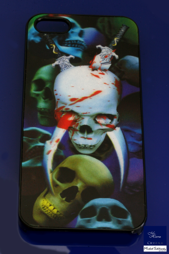 Handyschale für iPhone 5 "Totenkopf Holography"
